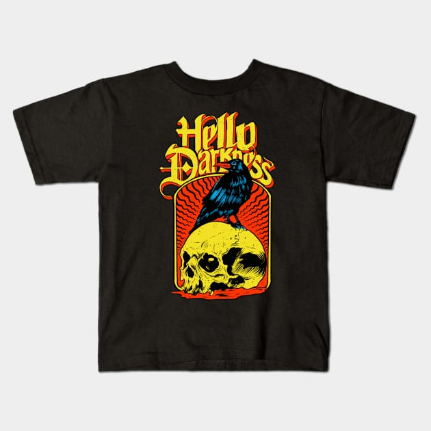 Hello Darkness Kids T-Shirt by rjartworks